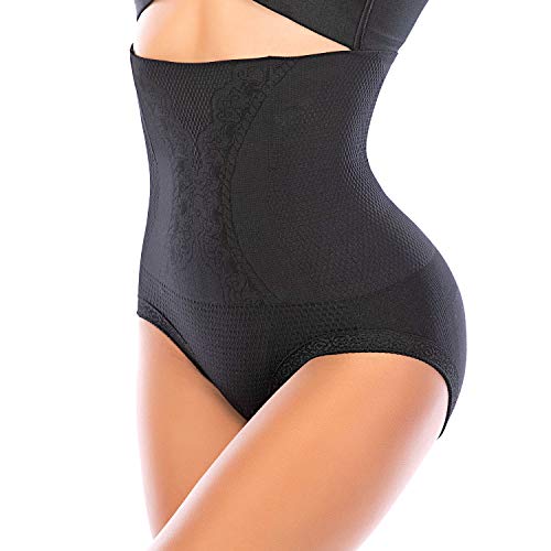 SURE YOU LIKE Shapewear Damen Miederslip Hohe Taille Bauchweg Unterhose Figurenformender Body Shapewear Miederhose Unterwäsche, Schwarz, XS/S von SURE YOU LIKE