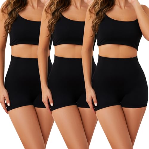 SURE YOU LIKE Shapewear Shorts Damen 3er High Waist Kurze Sporthose Damen Hotpants Boxershorts für Gym Yoga Sport von SURE YOU LIKE