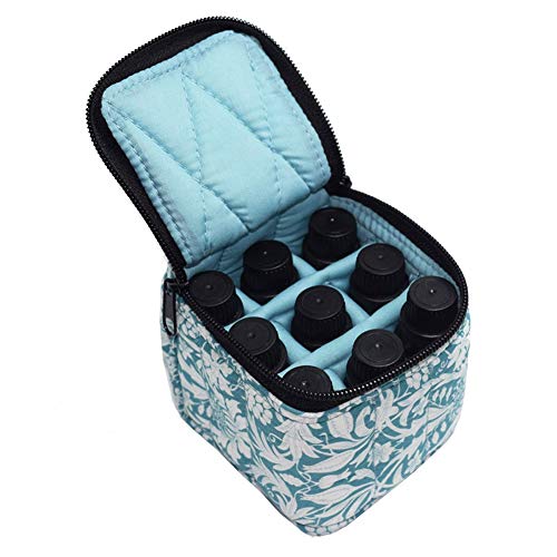 SUVIA 9 Flaschen äTherisches ÖL Tragetasche StoßFeste äTherische ÖLe Organizer Reisetasche Geeignet (Blau) von SUVIA