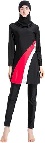 SUYUKU Muslimischer Badeanzug für Damen 3-teilige Muslimische Bademode Hijab Anzug Frauen islamischer Badeanzug Langarm Schwimmen Burkini Kostüm UV-Schutz Bademode Anzug S - 6XL SUYUKU Muslimischer Badeanzug für Damen 3-teilige Muslimische Bademode Hijab Anzug Frauen islamischer Badeanzug Langarm Schwimmen Burkini Kostüm UV-Schutz Bademode Anzug S - 6XL von SUYUKU