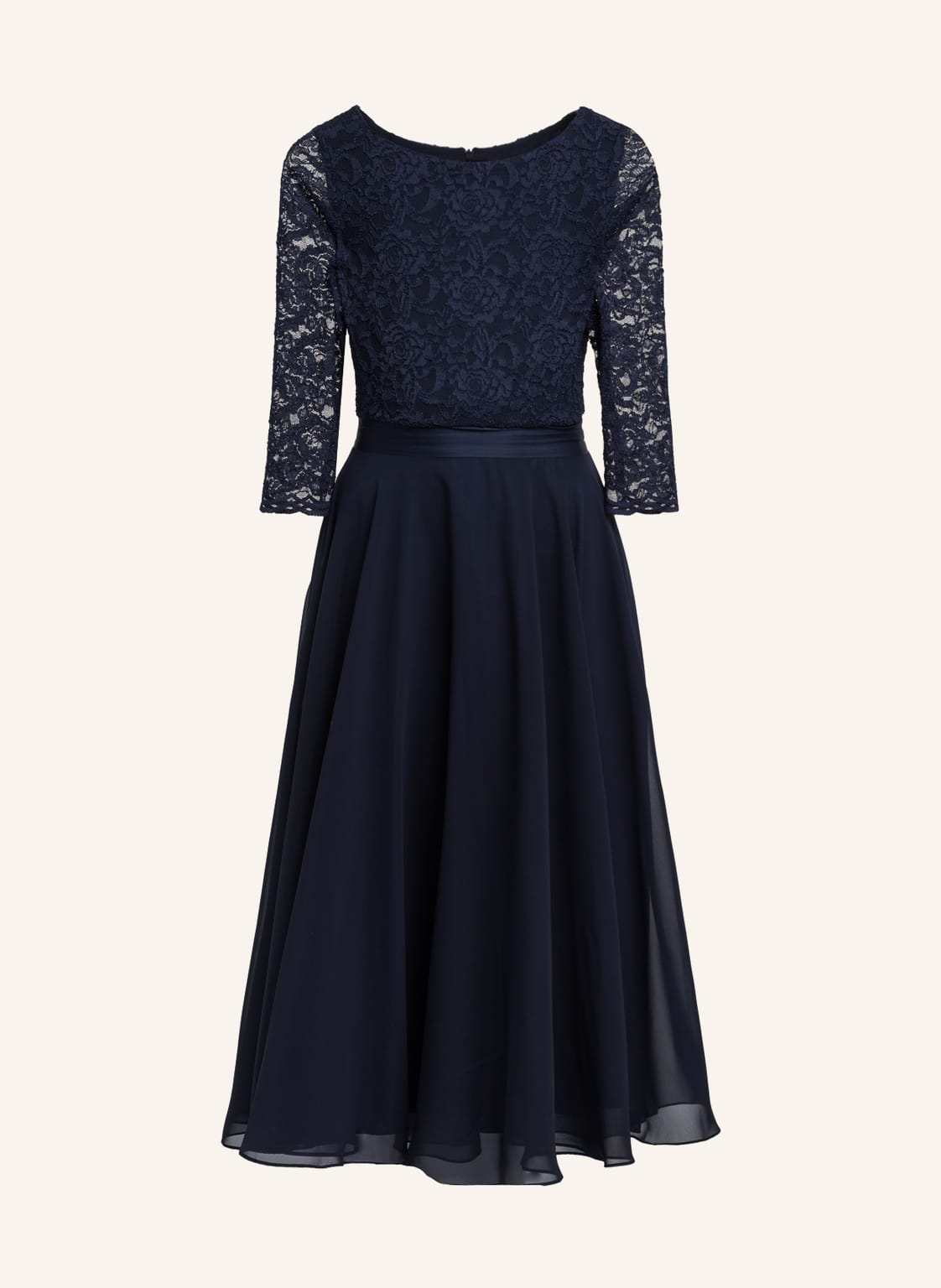 Swing Cocktailkleid Mit Spitzenbesatz blau von SWING