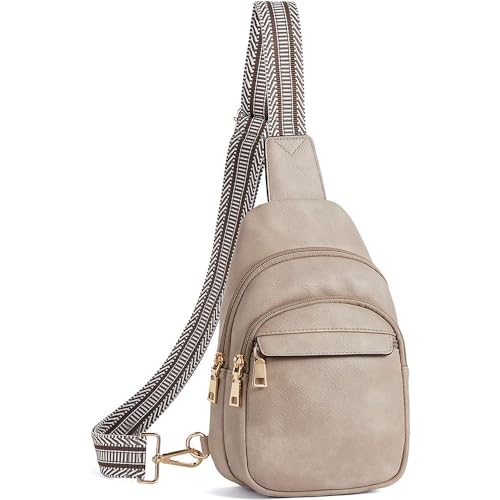 Bumbag Für Outdoor Reise Bauchtasche Damen Crossbody Bag (Silber grau) von SWZEC