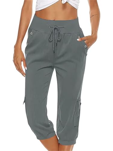 SWZEC Noveau Jana | Bequeme Freizeithose, Women's Joggers Pants Athletic Sweatpants with Pockets Running Tapered Casual Pants for Workout,Wide Leg Pants Damen von SWZEC