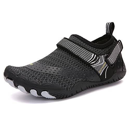 SWZEC OutdoorHeld Das Original Outdoor Kids - rutschfeste Kinder-Barfußschuhe (29,Schwarz 1,Grundschulkind) von SWZEC