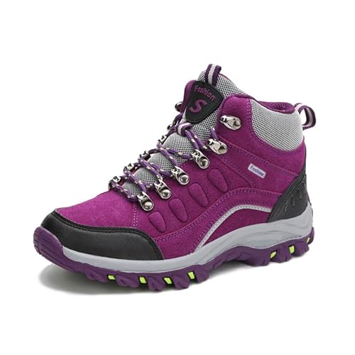 SWZEC reuniten Ergo Aura Ergonomischer Outdoor- und Wanderschuhe rutschfest Herren Damen Orthopedic Outdoor Running Trail Hiker Casual Hiking Boots (42,Violett) von SWZEC