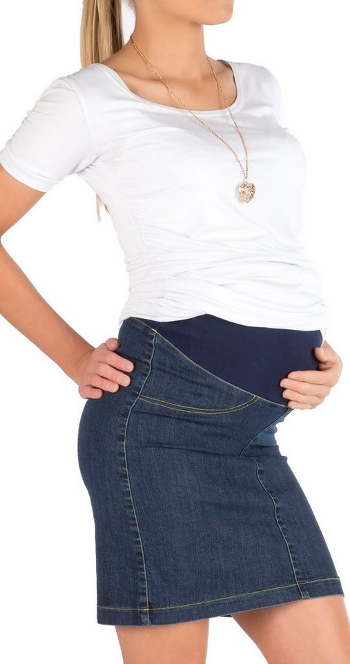 SYS Umstandsrock Umstandsrock Midi Rock Jeans Knielang Schwanger Bauch Stretch SYS Umstandsrock Umstandsrock Midi Rock Jeans Knielang Schwanger Bauch Stretch von SYS