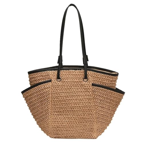 Straw Bags Beach Bag Tote Bag Summer Essentials for Women's Shoulder Handbags Large Purse Woven Crossbody Bag(Color:Khaki) von SYT-MD