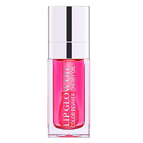 Hydrating Lip Glow-Öl Long Lasting Plumping Lip Gloss Transparent Toot Lip Balm Feuchtigkeitsspendendes Lippenöl für die Lippenpflege und trockene Lippen Pink (C, One Size) von SZFRYEU