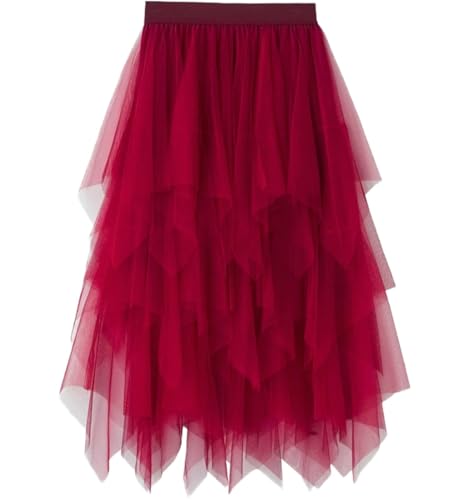 Damen Tüllrock Faltenrock Blume Lang Elastische Rock Elegant Rock Kurzer Skater Röcke, Midirock Sommerrock Netz Mesh Hexenrock Kostüm Rock Damen Tüllrock Faltenrock Blume Lang Elastische Rock Elegant Rock Kurzer Skater Röcke, Midirock Sommerrock Netz Mesh Hexenrock Kostüm Rock von SZJIAHTM