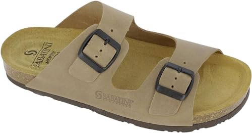 Sabatini Calzature Damen-Pantoletten Memory System Erica S6102 Crazy Beige 100% Made in Italy, beige, 35 EU von Sabatini Calzature