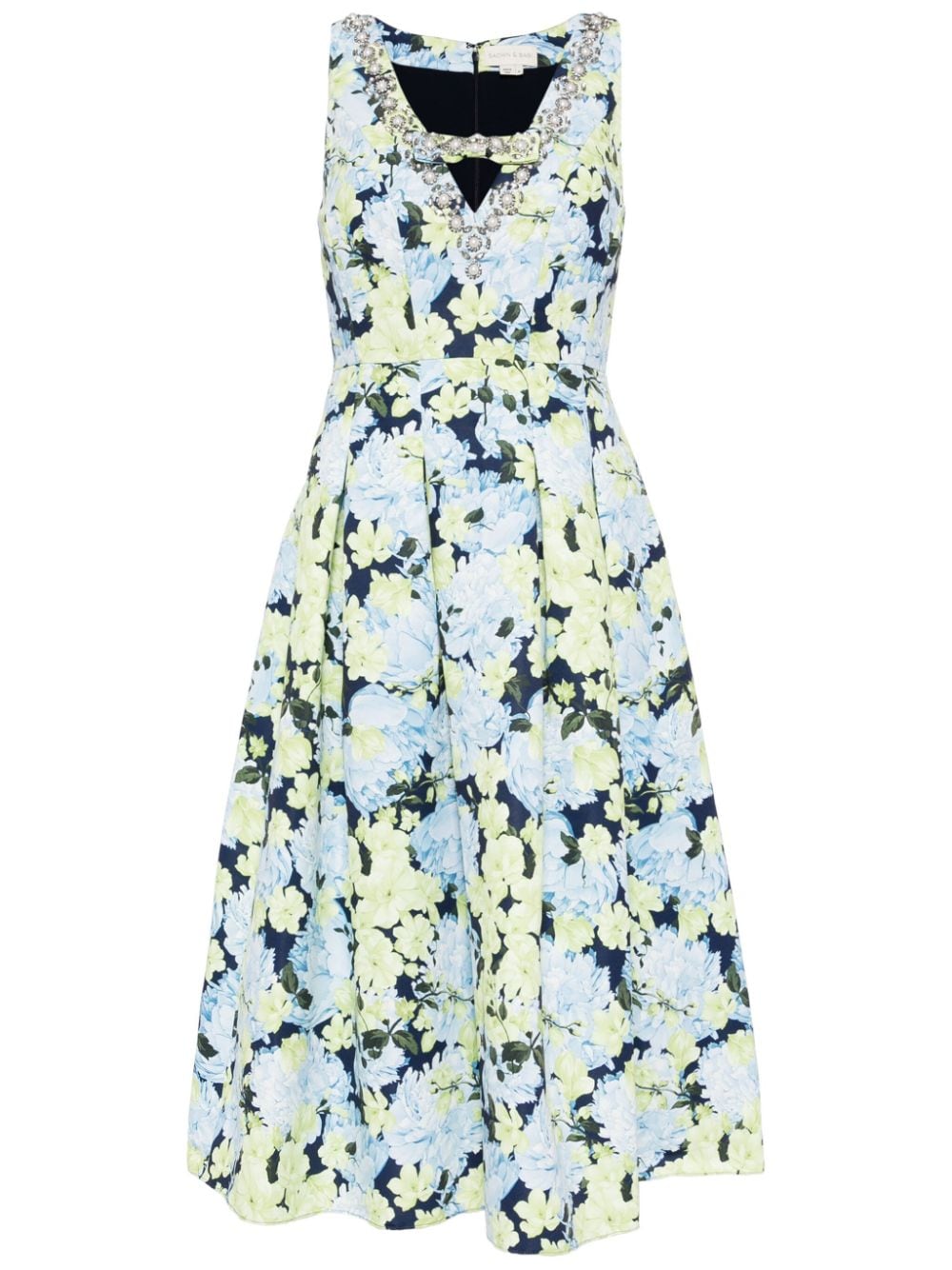 Sachin & Babi Millie Midikleid mit Blumen-Print - Blau von Sachin & Babi