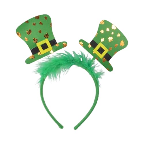 Saddgo Grüner Haarreif, lustiger und glücklicher irischer Hut, Bopper für Patrick's Day, Feste, Patrick's Day, Hut-Stirnband von Saddgo