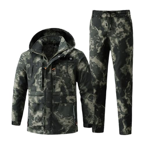 Winter Winddichte Wasserdichte Atmungsaktive Skianzüge, Herren Camouflage Skianzüge Jacke Schneehose Set, Isolierte Snowboard-Schneeanzüge, Für Liebhaber Von Outdoor-Freizeit (Color : D, Size : L) von SadiTy