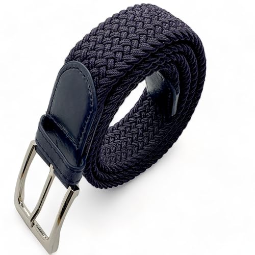 Komfortabel Elastische Geflochtener Stretch Gürtel - Stretchbelt - Stoffgürtel - Gürtel Flecht - Damen und Herren (95 B.W. = Gesamtlänge 110 Cm., Blau) von Safekeepers