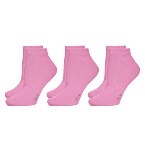 3er Pack Sneaker Socken Rosa, 43-46 von Safersox