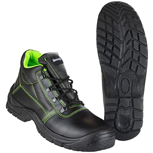 SAFETYTEX Sicherheitsschuhe S3 Stahlkappe Leder Arbeitsschuhe schwarz Schnürstiefel Halbschuhe leicht ergonomisch rutschhemmend, Schnürstiefel, 38 von Safetytex