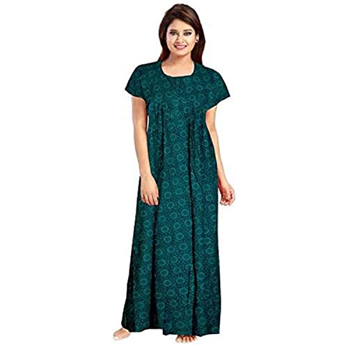 Sai Fashion Frauen Baumwolle Nachthemd Nachtwäsche Nachtwäsche Maxi Soft Nachtanzug Baumwolle Bedruckt (Mehrfarbig) von Sai Fashion