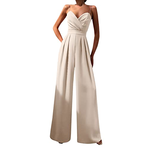 Saingace Jumpsuit Damen Elegant,Maler Bundhose,Jumpsuit Hochzeit,Overall Rot Damen Elegant,Arbeitshose Mit Reflektoren,Umstands Jumpsuit Hochzeit,Jumpsuit Eng Schwarz (01#rosa, S) von Saingace