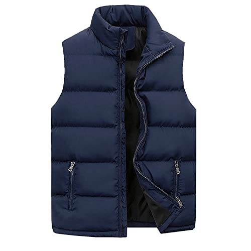 Steppweste mit Stehkragen, Winter Wärme Dicke Herren Weste mit Reißverschluss, Premium Wasserabweisend Ärmellose Outdoorjacke von Saingace