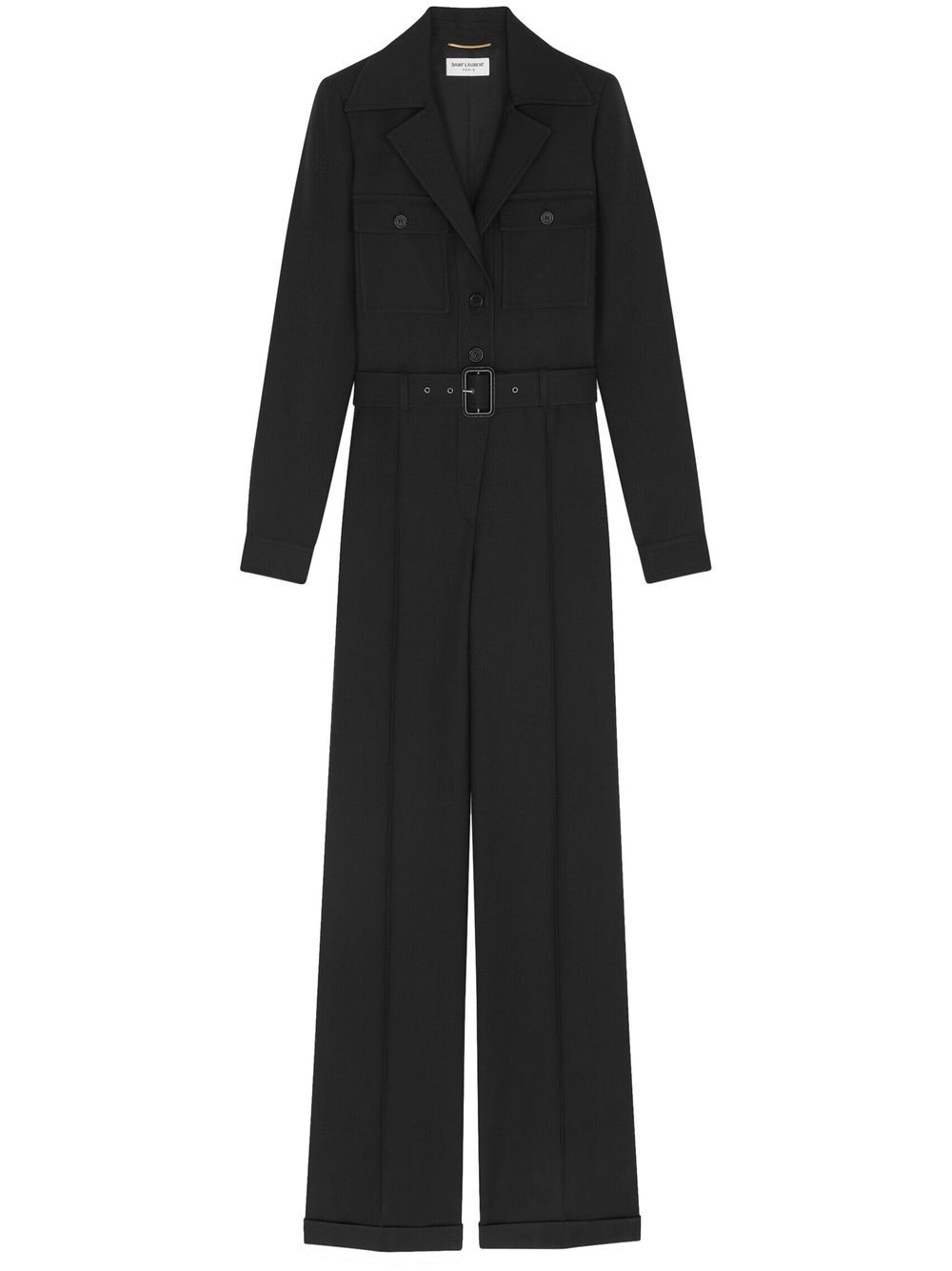 Saint Laurent Langärmeliger Jumpsuit - Schwarz von Saint Laurent