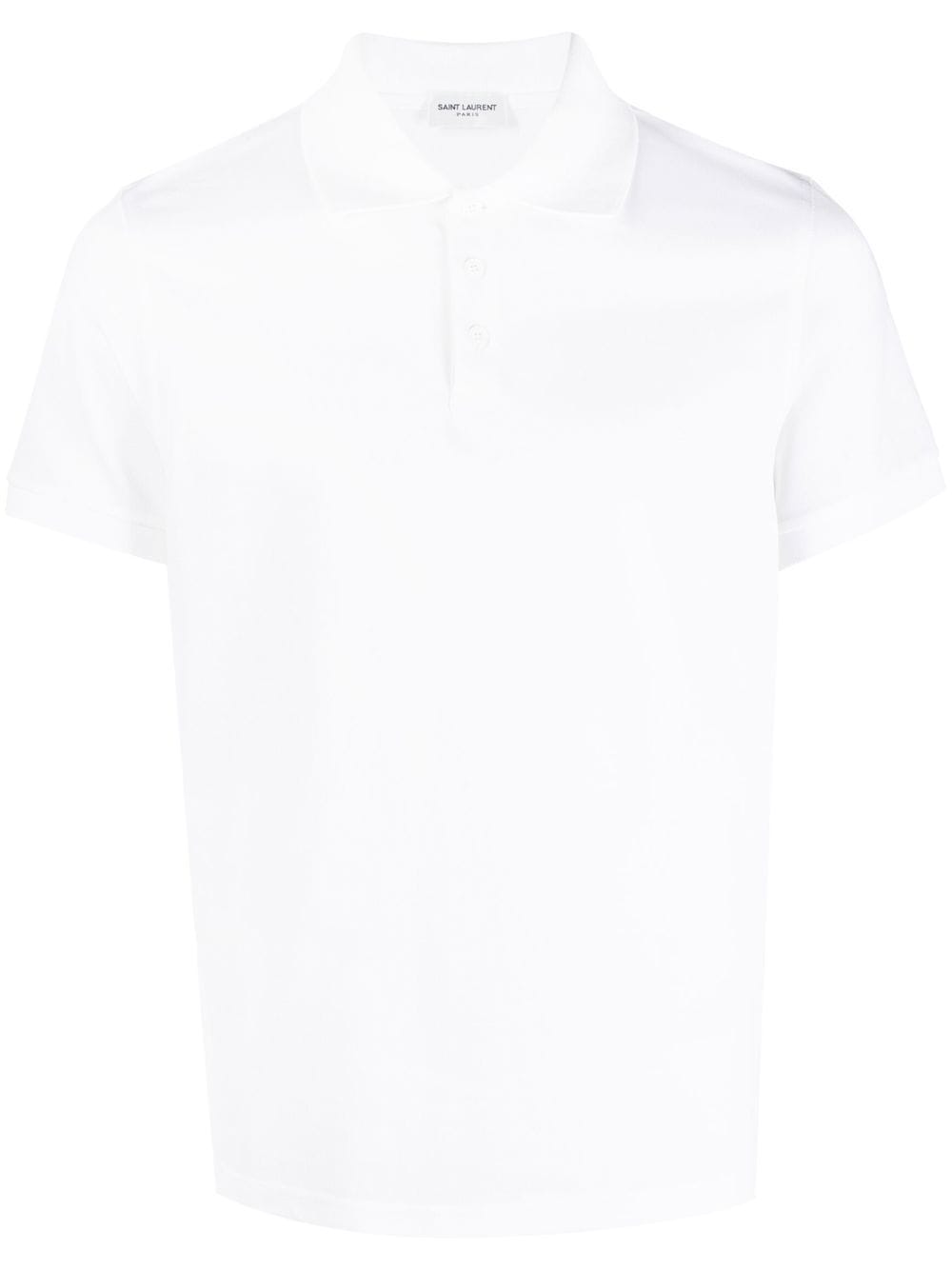 Saint Laurent Poloshirt mit Logo-Stickerei - Weiß von Saint Laurent