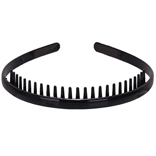 8 mm Kunststoff-Stirnband mit rutschfesten Zähnen, Kamm, schwarz, DIY-Haarreifen, Weihnachts-Haarreifen, Haarschmuck, Weihnachts-Stirnband, Haarreifen, Kopfschmuck, beleuchtetes Stirnband, von Saiyana