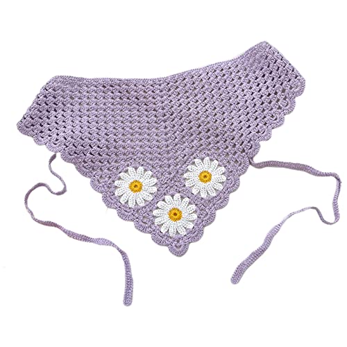 Damen-Blumen-Haarband, gehäkelt, für Bandanas, Stirnband, elastische Haarbänder, Turban, Herbst-Haar-Accessoire, Damen, Hijab, große Größe, Hijab-Schal, Damen von Saiyana