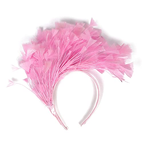 Fascinator mit Federn, buntes Feder-Stirnband, Cocktail-Stirnband, Kopfschmuck, Flapper-Feder-Stirnband, Teeparty-Hut, Feder-Fascinator von Saiyana