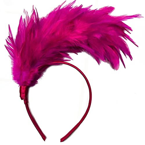 Feder-Stirnband, 1920er Jahre Mardi Gras Stirnband, Flapper-Feder-Stirnband, Flapper-Kopfschmuck, Burlesque-Kopfbedeckung mit Federn, Burlesque-Kopfbedeckung für Damen von Saiyana