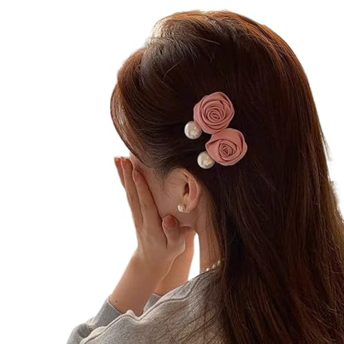 Große Haarspange aus Stoff mit Rosenblüten für dickes Haar, Haarspangen, Haarnadeln, Sommermode, Haarschmuck, Blumenkopfschmuck von Saiyana