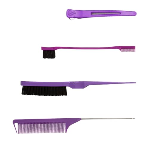 Haarbürsten-Set, Haarbürste, Haarkantenbürste, Schwanzkamm mit Entenschnabel-Haarspangen für Haarstyling, Haarbürsten-Set, Haarbürsten-Set, Damen-Bürsten-Set für Mädchen, Haarbürsten-Set für Teenager, von Saiyana