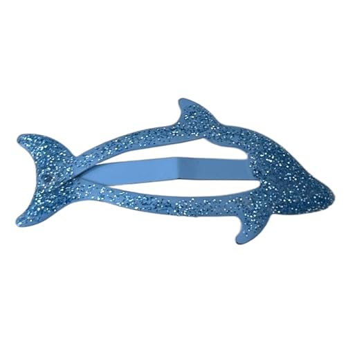 Haarspange für Damen, Delfin für Kinder, Bühne, flackernder Glitzer, bunter Delfin, 2000er Jahre, Mädchen, Kopfschmuck, Haarspange für Mädchen von Saiyana