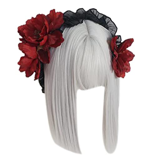 Handgefertigtes Haar-Accessoire, Stirnband, Gothic-Stil, Lolitas, Cosplay, Dienstmädchen, Spitzen-Haarreif, Clip, Blumen-Dekorationen für Frauen und Mädchen, Lolitas, Dienstmädchen, Stirnband, Spitze, von Saiyana