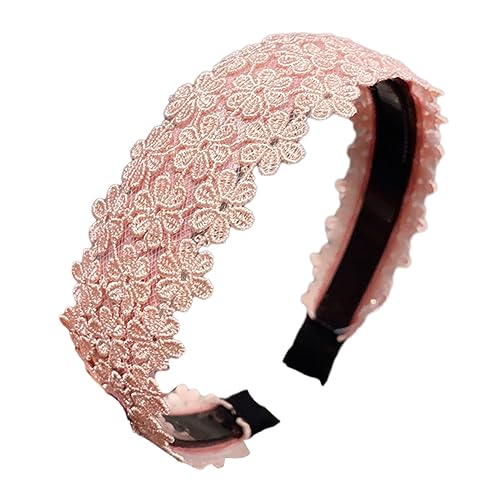 Stoff-Stirnband für Damen mit Blumenmuster, zarte Stirnbänder, Anti-Rutsch-Stirnbänder, süße Haarbänder, Yoga-Zubehör, breite Krempe, Haarband von Saiyana