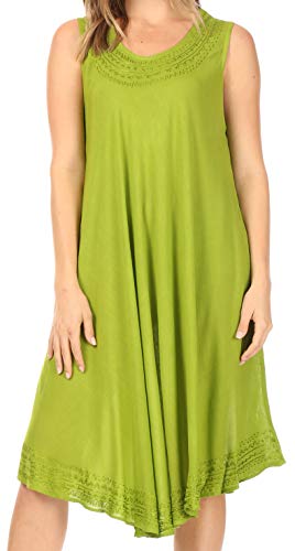 Sakkas 1051 Everyday Essentials Kaftan Kleid/Cover Up - Kalk - One Size von Sakkas