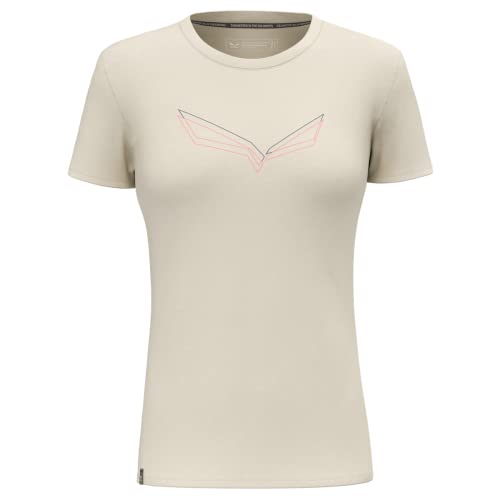 Salewa Damen Pure Eagle Frame Dry T-Shirt, Oatmeal Melange, 38 von Salewa