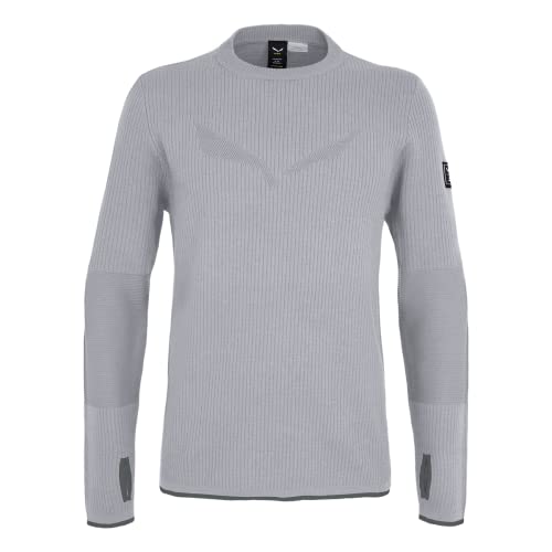 SALEWA Herren Fanes Eng. Am M Pullover Logo Sweatshirt, grau, L von Salewa