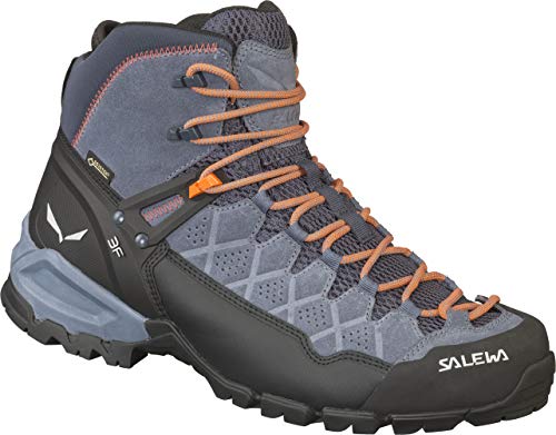 Salewa MS Alp Trainer Mid Gore-TEX Herren Trekking- & Wanderstiefel, Blau (Ombre Blue/Fluo Orange), 40 EU von Salewa