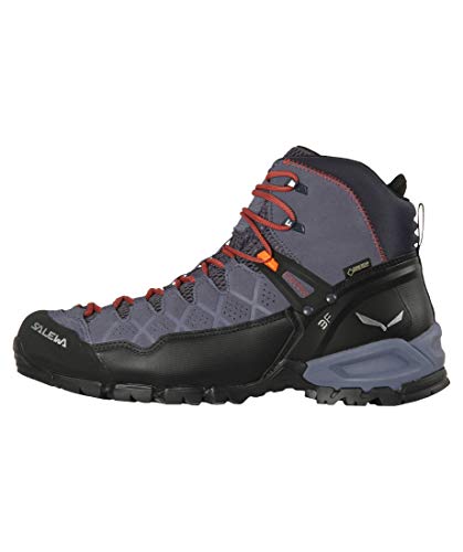 Salewa MS Alp Trainer Mid Gore-TEX Herren Trekking- & Wanderstiefel, Blau (Ombre Blue/Fluo Orange), 47 EU von Salewa