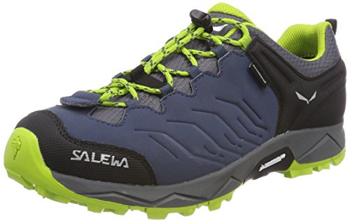 Salewa JR Mountain Trainer Waterproof Unisex-Kinder Trekking- & Wanderstiefel, Blau (Dark Denim/Cactus), 36 EU von Salewa