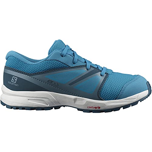 Salomon Sense Climasalomon™ Waterproof (wasserdicht) Kinder Trailrunning-Schuhe, Blau (Barrier Reef/White/Legion Blue), 26 EU von Salomon