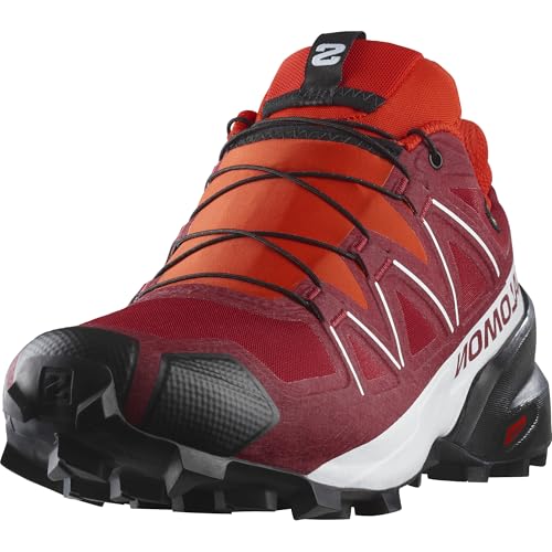 Salomon Speedcross Gore-Tex Wasserdichte Herren Trail-Laufschuhe,Wetterschutz,Aggressiver Grip,Red Dahlia,45 ⅓ von Salomon