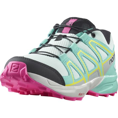 Salomon Speedcross J Unisex Kinderschuhe, Wandern Laufen,Präzise Passform, Grip, Praktischer Komfort, Bleached Aqua, 34 von Salomon