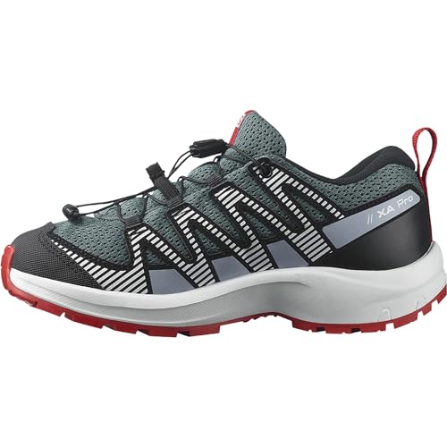 Salomon XA Pro V8 Kinder Outdoor-Schuhe, Präzise Passform, Grip in jedem Gelände, Sportlicher Look, Stormy Weather, 37 von Salomon