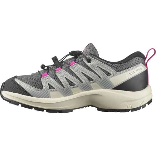 Salomon XA Pro V8 J Unisex Kinderschuhe, Wandern Laufen,Präzise Passform, Grip in jedem Gelände, Sportlicher Look, Quiet Shade, 31 von Salomon