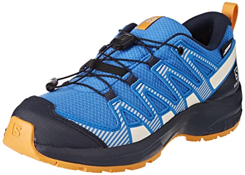 Salomon XA Pro V8 ClimaSalomon Waterproof Kinder Trailrunning-Schuhe, Präzise Passform, Grip in jedem Gelände, Sportlicher Look, Palace Blue, 27 von Salomon