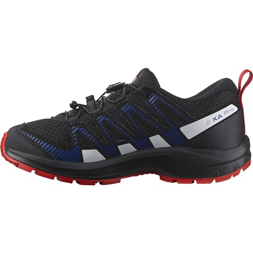 Salomon XA Pro V8 Kinder Outdoor-Schuhe, Präzise Passform, Grip in jedem Gelände, Sportlicher Look, Black, 34 von Salomon