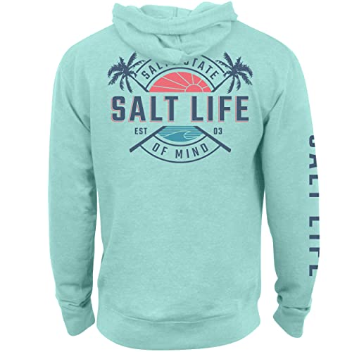 Salt Life Damen First Light Fleece Hoodie Kapuzenpullover, Seladongrün, L von Salt Life