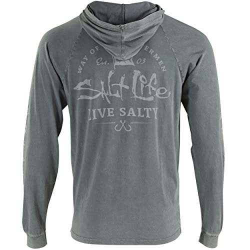 SALT LIFE Herren Ocean Kin Pullover Hoodie, Sturm, Large von Salt Life