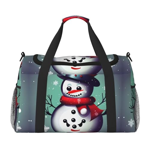 Merry Christmas Day Schneemann-Handreisetasche, groß, wiederverwendbar, perfekt für Outdoor-Aktivitäten, Sport, Camping und Lebensmittel, Schwarz, Einheitsgröße Merry Christmas Day Schneemann-Handreisetasche, groß, wiederverwendbar, perfekt für Outdoor-Aktivitäten, Sport, Camping und Lebensmittel, Schwarz, Einheitsgröße von SamLng